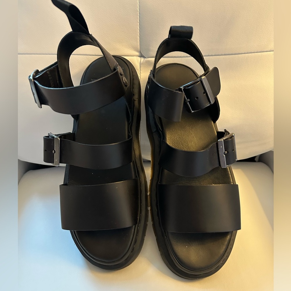 Dr. Marten Black Sandals • Unisex